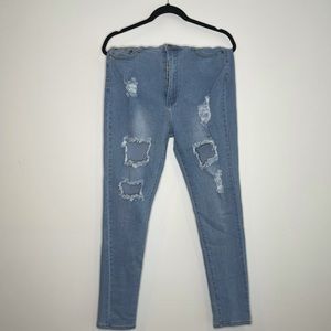 Full length distressed Fashion Nova Jeans